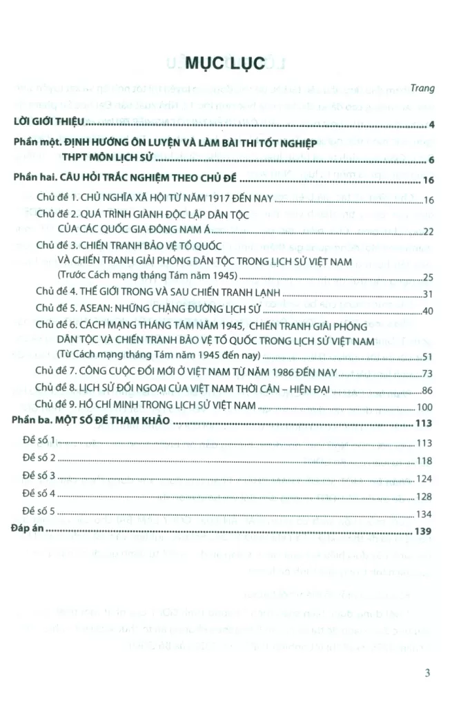 ÔN LUYỆN TRẮC NGHIỆM THI TỐT NGHIỆP THPT MÔN LỊCH SỬ (Theo Chương trình giáo dục phổ thông 2018)